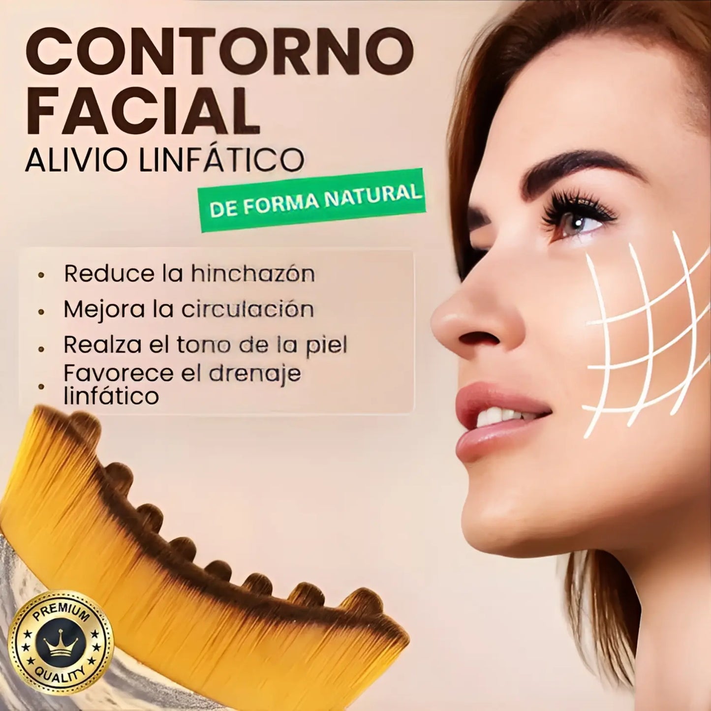 Lunmia™ Cepillo de Drenaje Linfático Facial