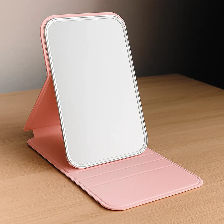 Mini espejo plegable fino