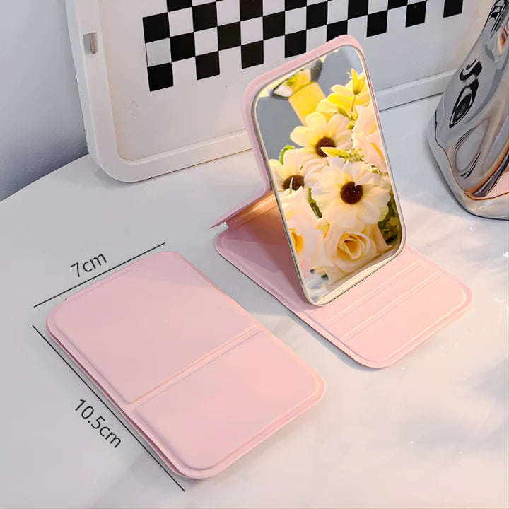 Mini espejo plegable fino